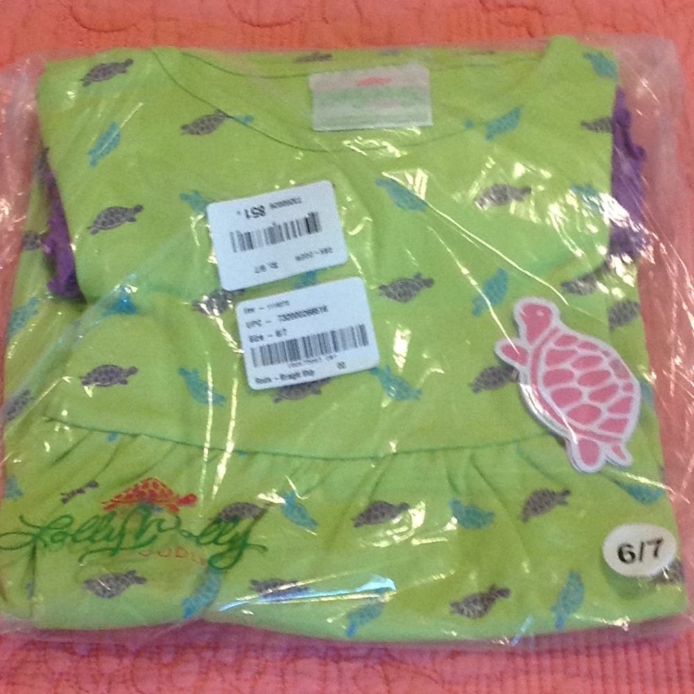 Lolly Wolly Doodle Lime Green Turtle Dress